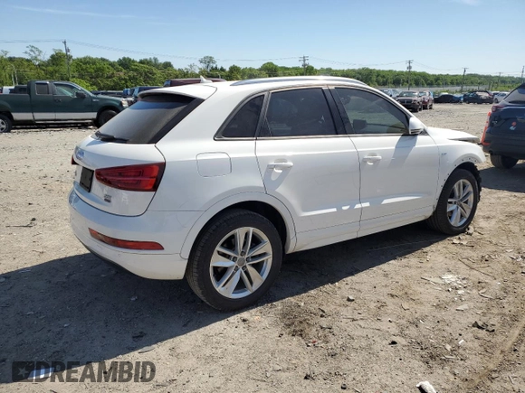 2018 Audi Q3 Premium with VIN WA1ECCFS2JR024976, listed as a Copart auction lot 57471535 with 47,711 mi miles and Salvage title. Bid and sale history available at DreamBid. Image 3.