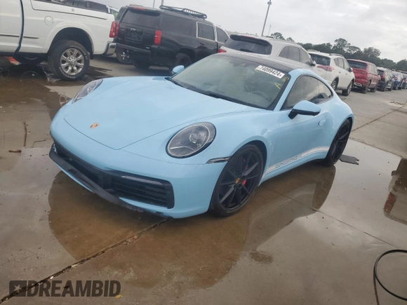 2024 Porsche 911 Carrera S with VIN WP0AB2A97RS220521, listed as a Copart auction lot 74099424 with 0 mi miles and Salvage Title. Bid and sale history available at carsss.com. Image 1.