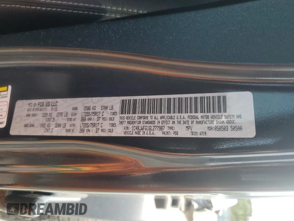 2016 Jeep Wrangler Unlimited Rubicon с VIN 1C4BJWFG1GL277987, выставлен на аукционе Copart как лот 60235135 с пробегом 164 622 миль миль и Чистый • Clean title. История ставок и продаж доступна на DreamBid. Изображение 13.
