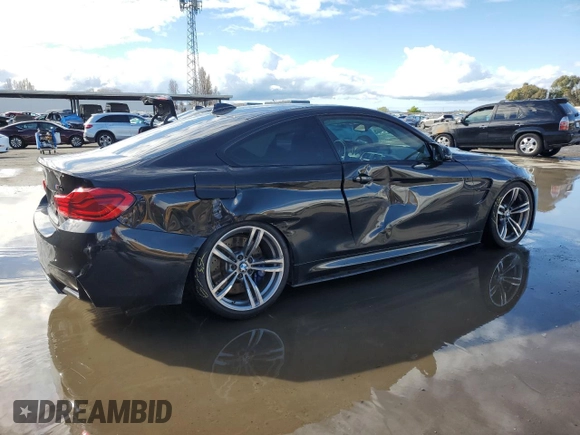 2019 BMW M4 with VIN WBS4Y9C57KAG67209, listed as a Copart auction lot 44204445 with 52,605 mi miles and Salvage Title. Bid and sale history available at carsss.com. Image 3.