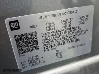 2023 Cadillac XT4 FWD Premium Luxury with VIN 1GYFZCR42PF170188, listed as a Copart auction lot 48849355 with 48,810 mi miles and Salvage Title. Bid and sale history available at carsss.com. Image 14.