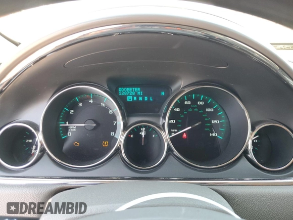 2014 Buick Enclave Leather with VIN 5GAKRBKDXEJ246521, listed as a Copart auction lot 49228345 with 128,728 mi miles and Non Repairable. Bid and sale history available at DreamBid. Image 9.