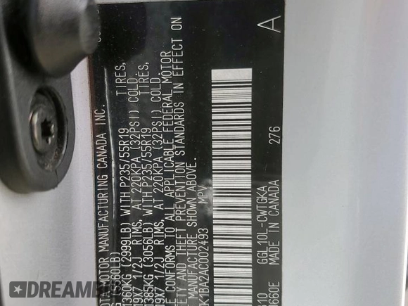 2010 Lexus RX 350 z VIN 2T2ZK1BA2AC002493, wystawiony jako Copart lot #57823295 z przebiegiem 149 193 mil mil oraz Szkoda całkowita • Salvage title. Historia ofert i sprzedaży dostępna na DreamBid. Obrazek 13.