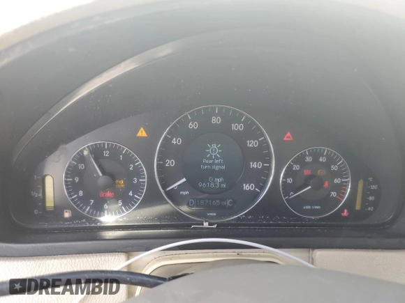 2007 Mercedes-Benz CLK 350 with VIN WDBTJ56H97F207156, listed as a Copart auction lot 51802475 with 187,165 mi miles and Salvage title. Bid and sale history available at DreamBid. Image 9.