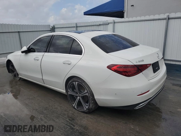 2025 Mercedes-Benz C 300 with VIN W1KAF4GB3SR249009, listed as a Copart auction lot 47948735 with 1,441 mi miles and Clean Title. Bid and sale history available at DreamBid. Image 2.