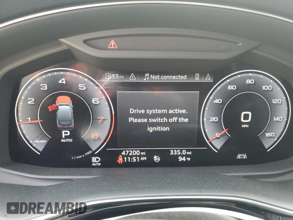 2020 Audi Q7 Premium Plus with VIN WA1LJAF78LD009220, listed as a Copart auction lot 64813815 with 47,200 mi miles and Salvage title. Bid and sale history available at DreamBid. Image 9.