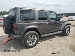 2022 Jeep Wrangler Unlimited Sahara with VIN 1C4HJXEG1NW156485, listed as a Copart auction lot 53895925 with 45,564 mi miles and Salvage title. Bid and sale history available at DreamBid. Image 3.