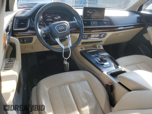2018 Audi Q5 Premium Plus with VIN WA1BNAFY1J2066585, listed as a Copart auction lot 58306885 with 91,134 mi miles and Salvage title. Bid and sale history available at DreamBid. Image 8.