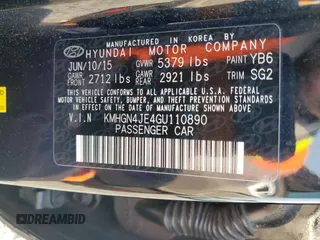 2016 Hyundai Genesis 3.8L z VIN KMHGN4JE4GU110890, wystawiony jako Copart lot #59577545 z przebiegiem 166 329 mil mil oraz Czysty tytuł • Clean title. Historia ofert i sprzedaży dostępna na DreamBid. Obrazek 12.