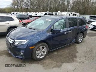 2018 Honda Odyssey EX-L with VIN 5FNRL6H72JB092475, listed as a Copart auction lot 53069805 with 54,645 mi miles and Salvage Title. Bid and sale history available at carsss.com. Image 1.