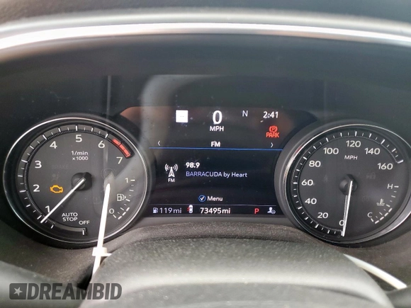 2020 Cadillac CT5 Premium Luxury with VIN 1G6DN5RK1L0126802, listed as a Copart auction lot 59813405 with 73,495 mi miles and Salvage title. Bid and sale history available at DreamBid. Image 9.