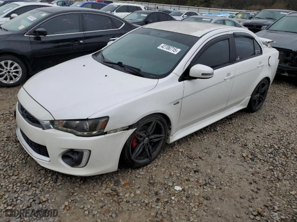 2016 Mitsubishi Lancer ES with VIN JA32U2FU8GU002440, listed as a Copart auction lot 42706715 with 100774 miles and Salvage Title. Bid and sale history available at carsss.com. Image 1.