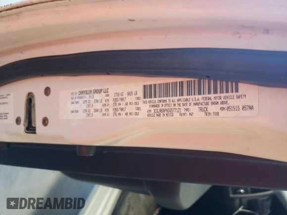 2013 Ram 1500 Tradesman z VIN 3C6JR6APXDG577121, wystawiony jako Copart lot #67116534 z przebiegiem 198 131 mil mil oraz Szkoda całkowita • Salvage title. Historia ofert i sprzedaży dostępna na DreamBid. Obrazek 12.