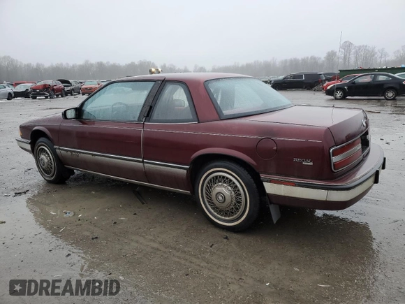 1990 Buick Regal with VIN 2G4WB14T4L1421545, listed as a Copart auction lot 43361855 with 50,580 mi miles and Salvage Title. Bid and sale history available at DreamBid. Image 2.