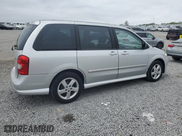 2003 Mazda MPV LX with VIN JM3LW28J730369731, listed as a Copart auction lot 58590885 with 80,179 mi miles and Salvage title. Bid and sale history available at DreamBid. Image 3.