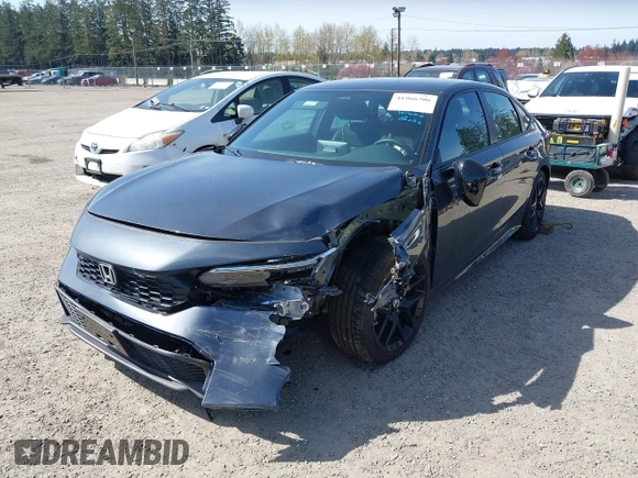 2025 Honda Civic Sedan Sport with VIN 2HGFE2F5XSH540935, listed as a IAAI auction lot 41966706 with 2,598 mi miles. Bid and sale history available at carsss.com. Image 2.