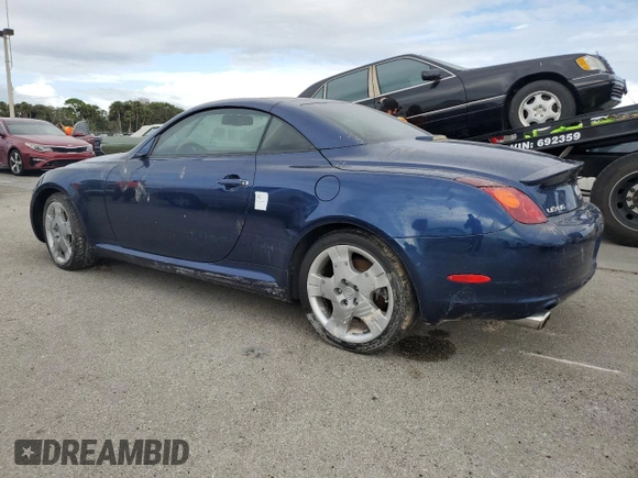 2002 Lexus SC with VIN JTHFN48Y520025507, listed as a Copart auction lot 76343484 with Not Provided miles and Salvage Title. Bid and sale history available at carsss.com. Image 2.