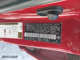 2006 Toyota Prius with VIN JTDKB20U367074661, listed as a IAAI auction lot 40113619 with 1 mi miles. Bid and sale history available at carsss.com. Image 9.