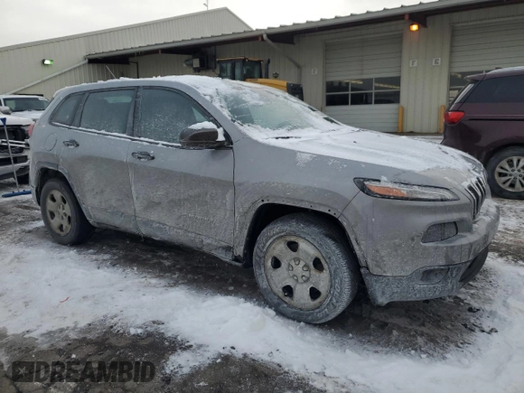 2014 Jeep Cherokee Sport with VIN 1C4PJLAB9EW149217, listed as a Copart auction lot 45353585 with 167,516 mi miles and Salvage Title. Bid and sale history available at DreamBid. Image 4.