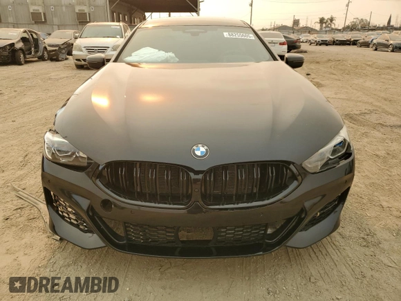 2022 BMW 8 Series M850i with VIN WBAGV8C02NCK08667, listed as a Copart auction lot 88255605 with 22,737 mi miles and Salvage title. Bid and sale history available at DreamBid. Image 5.