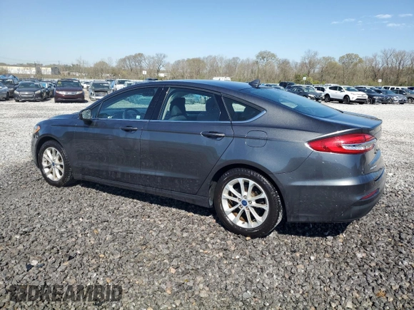 2019 Ford Fusion SE with VIN 3FA6P0HD9KR158973, listed as a Copart auction lot 50158435 with 76,956 mi miles and Salvage Title. Bid and sale history available at DreamBid. Image 2.