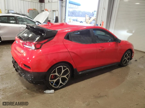 2020 Hyundai Veloster N with VIN KMHT36AH8LU005130, listed as a Copart auction lot 88749765 with 33,912 mi miles and Non Repairable. Bid and sale history available at carsss.com. Image 3.