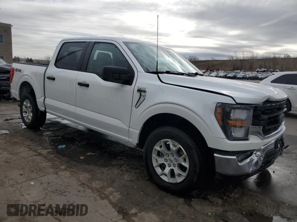 2023 Ford F-150 XL with VIN 1FTEW1EP3PFC53689, listed as a Copart auction lot 51655475 with 17,681 mi miles and Salvage title. Bid and sale history available at DreamBid. Image 4.