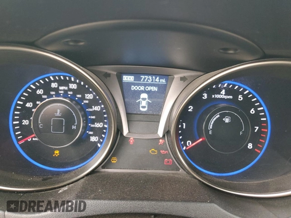 2015 Hyundai Genesis Coupe 3.8L Base with VIN KMHHT6KJ7FU125478, listed as a Copart auction lot 66081934 with 77,314 mi miles and Salvage title. Bid and sale history available at DreamBid. Image 9.