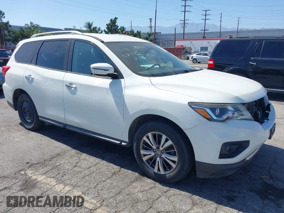 2019 Nissan Pathfinder SV with VIN 5N1DR2MN7KC584791, listed as a IAAI auction lot 42533680 with 57,943 mi miles and . Bid and sale history available at DreamBid. Image 1.