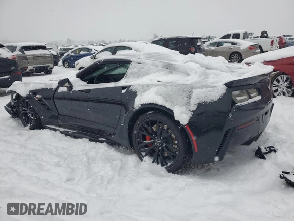 2019 Chevrolet Corvette Z06 1LZ with VIN 1G1YP2D60K5605501, listed as a Copart auction lot 41629445 with 0 mi miles and Salvage Title. Bid and sale history available at carsss.com. Image 2.