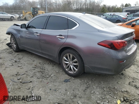 2019 Infiniti Q70 Luxe with VIN JN1BY1AR9KM585437, listed as a Copart auction lot 46824235 with 35,488 mi miles and Salvage Title. Bid and sale history available at DreamBid. Image 2.
