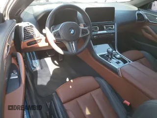 2020 BMW 8 Series M850i xDrive with VIN WBABC4C00LCE77534, listed as a Copart auction lot 54722515 with 0 mi miles and Salvage Title. Bid and sale history available at carsss.com. Image 8.
