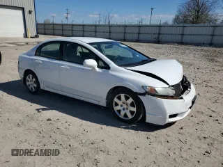 2011 Honda Civic LX with VIN 19XFA1F57BE021163, listed as a Copart auction lot 55912685 with 196,744 mi miles and Non Repairable. Bid and sale history available at DreamBid. Image 4.