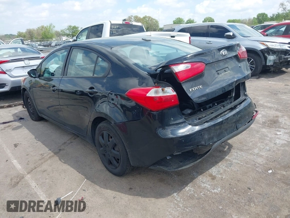 2014 Kia Forte LX with VIN KNAFK4A67E5191924, listed as a IAAI auction lot 41858920 with 198,652 mi miles. Bid and sale history available at carsss.com. Image 3.