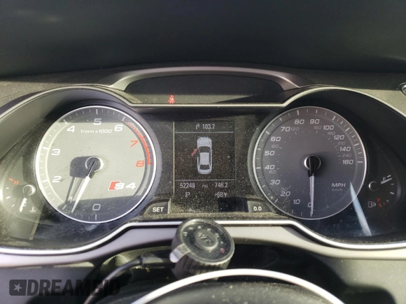 2013 Audi S4 Premium Plus with VIN WAUBGAFL0DA055122, listed as a Copart auction lot 76741884 with 52,248 mi miles and Salvage Title. Bid and sale history available at carsss.com. Image 9.