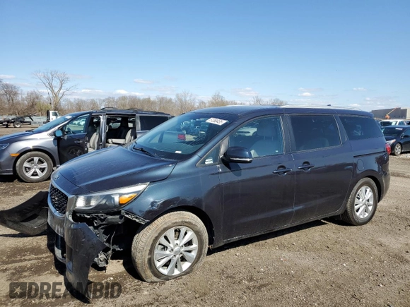 2016 Kia Sedona LX with VIN KNDMB5C16G6085320, listed as a Copart auction lot 51260455 with 142,034 mi miles and Salvage Title. Bid and sale history available at carsss.com. Image 1.