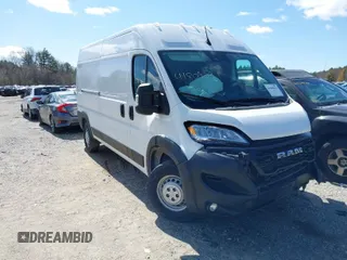 2024 Ram ProMaster Cargo Tradesman with VIN 3C6LRVDG2RE108932, listed as a IAAI auction lot 41809031 with 16,716 mi miles and . Bid and sale history available at DreamBid. Image 1.