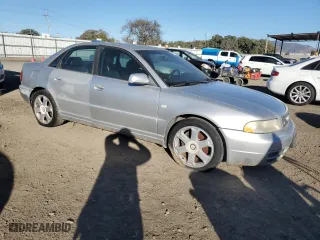 2001 Audi S4 with VIN WAURD68D31A020659, listed as a Copart auction lot 88546765 with 182,043 mi miles and Clean Title. Bid and sale history available at carsss.com. Image 4.