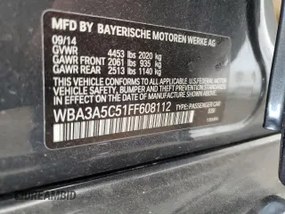 2015 BMW 3 Series 328i with VIN WBA3A5C51FF608112, listed as a Copart auction lot 59305835 with 147,883 mi miles and Salvage title. Bid and sale history available at DreamBid. Image 13.