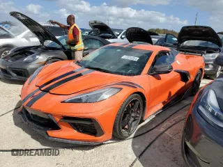 2020 Chevrolet Corvette 3LT with VIN 1G1Y83D40L5111321, listed as a Copart auction lot 77234354 with 0 mi miles and Salvage Title. Bid and sale history available at carsss.com. Image 1.