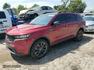 2023 Kia Sorento X-Line EX with VIN 5XYRHDLF2PG223488, listed as a Copart auction lot 68943704 with 22,680 mi miles and Salvage Title. Bid and sale history available at carsss.com. Image 1.