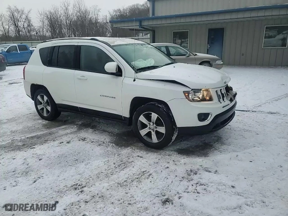 2017 Jeep Compass High Altitude with VIN 1C4NJDEB1HD110564, listed as a Copart auction lot 46025385 with 124,618 mi miles and Salvage Title. Bid and sale history available at carsss.com. Image 14.