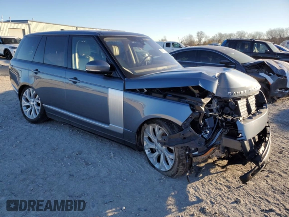 2019 Land Rover Range Rover HSE with VIN SALGS2SV1KA546759, listed as a Copart auction lot 81567824 with 22,710 mi miles and Salvage Title. Bid and sale history available at DreamBid. Image 4.