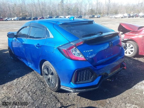 2019 Honda Civic Hatchback EX with VIN SHHFK7H67KU425191, listed as a IAAI auction lot 41631705 with 1 mi miles. Bid and sale history available at carsss.com. Image 3.