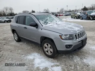 2017 Jeep Compass Sport with VIN 1C4NJCBB8HD133046, listed as a Copart auction lot 46084055 with 67,168 mi miles and Salvage Title. Bid and sale history available at carsss.com. Image 4.