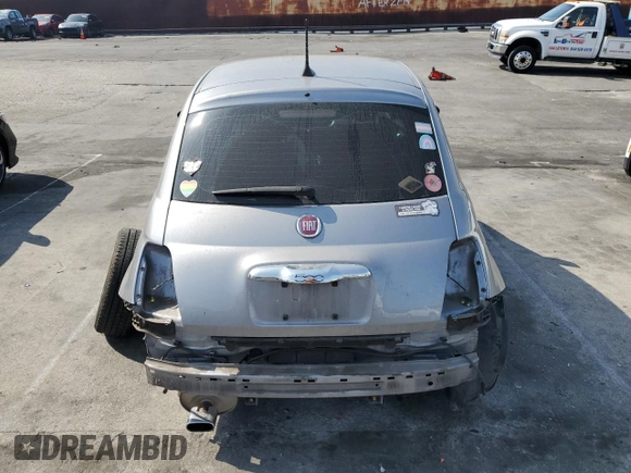 2017 FIAT 500 Pop with VIN 3C3CFFKR6HT618873, listed as a Copart auction lot 53839615 with 59,932 mi miles and Salvage Title. Bid and sale history available at carsss.com. Image 6.
