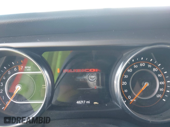 2020 Jeep Wrangler Unlimited Sport S with VIN 1C4HJXDG9LW237507, listed as a IAAI auction lot 42377928 with 48,217 mi miles and . Bid and sale history available at DreamBid. Image 7.