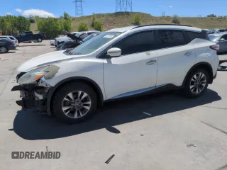 2017 Nissan Murano SL with VIN 5N1AZ2MH6HN162618, listed as a Copart auction lot 57327035 with 165,095 mi miles and Salvage title. Bid and sale history available at DreamBid. Image 1.