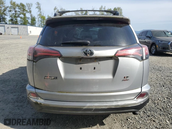 2017 Toyota RAV4 LE with VIN 2T3BFREV7HW637510, listed as a Copart auction lot 54057025 with 13,931 mi miles and Salvage Title. Bid and sale history available at carsss.com. Image 6.