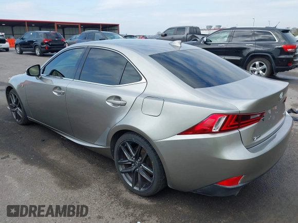2015 Lexus IS 250 with VIN JTHBF1D29F5050317, listed as a IAAI auction lot 40681786 with 173,799 mi miles. Bid and sale history available at carsss.com. Image 3.